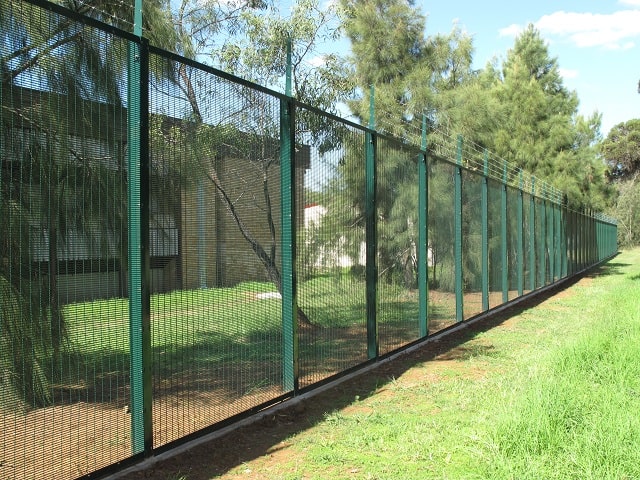 School Fencing with Barbed Wire